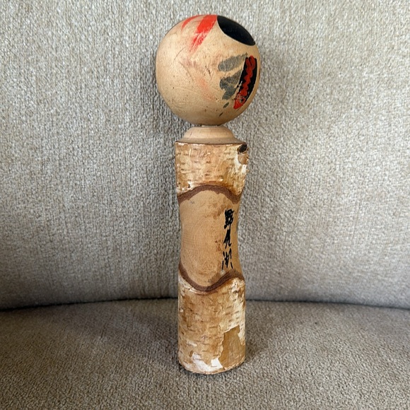 Vintage 1950s Hand Carved & Hand Painted Japanese Kokeshi Doll 7” - Picture 7 of 10